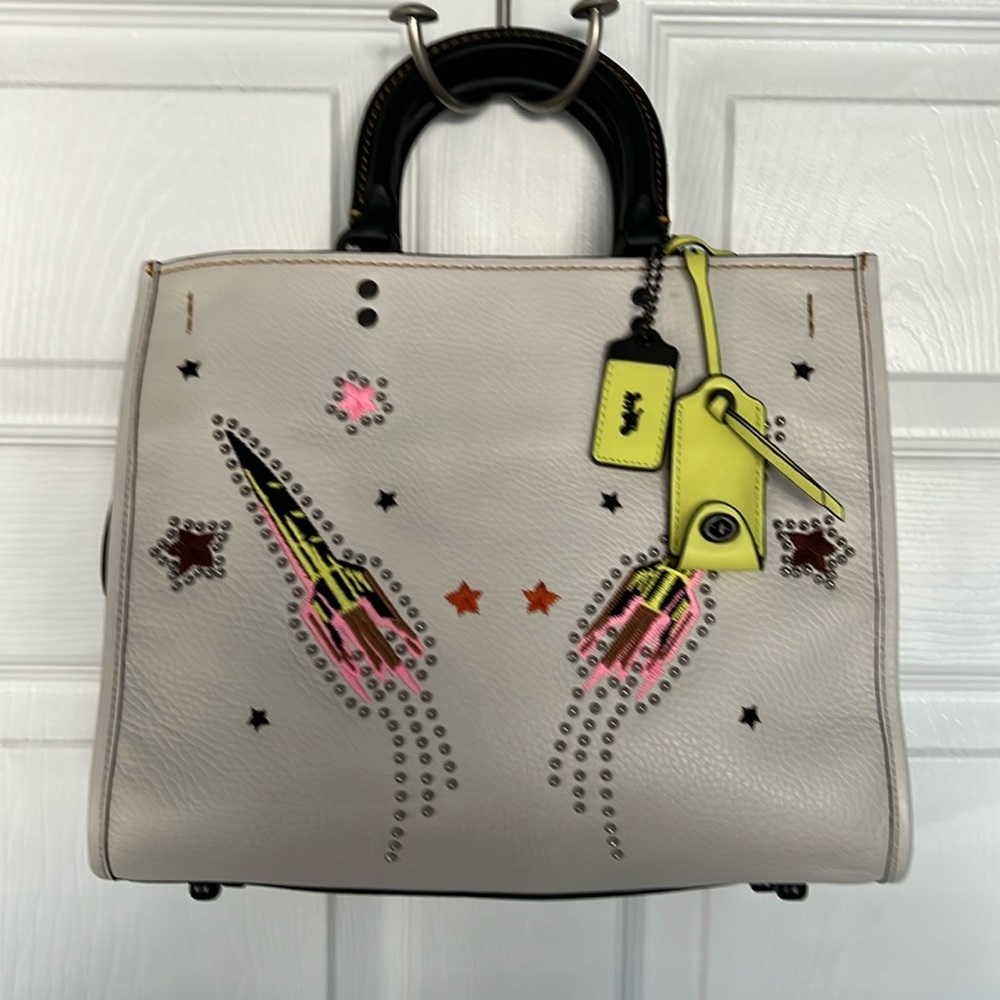Coach Rouge Shoulder Bag with Rocket Design